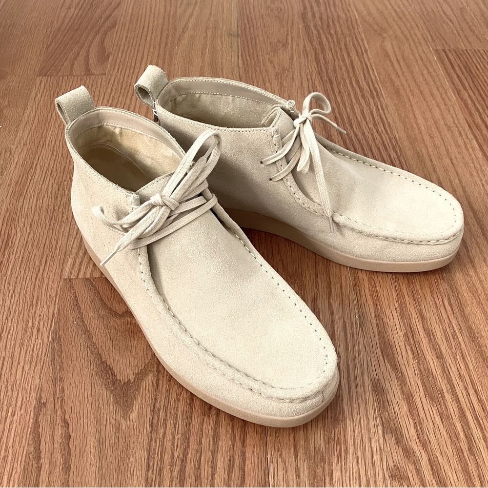 Everlane Suede Moc Toe Boots